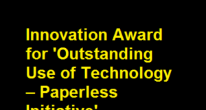 ITFC Wins Innovation Award for ‘Outstanding Use of Technology – Paperless Initiative’ ITFC Wins Innovation Award for 'Outstanding Use of Technology Paperless Initiative