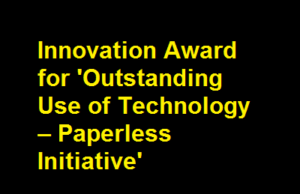 ITFC Wins Innovation Award for ‘Outstanding Use of Technology – Paperless Initiative’ ITFC Wins Innovation Award for 'Outstanding Use of Technology Paperless Initiative