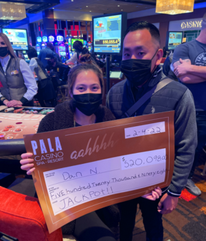Jackpot for Over Half a Million Dollars Hits at Pala Casino