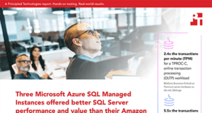 Principled Technologies Releases Study Comparing the SQL Server Performance of Microsoft Azure SQL Managed Instances to Amazon Relational Database Services Principled Technologies Releases Study Comparing the SQL Server Performance of Microsoft Azure SQL Managed Instances to Amazon Relational Database Services