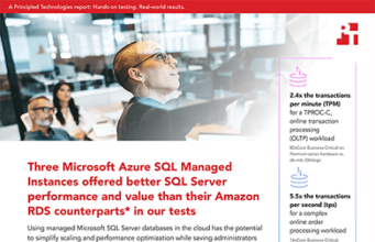 Principled Technologies Releases Study Comparing the SQL Server Performance of Microsoft Azure SQL Managed Instances to Amazon Relational Database Services Principled Technologies Releases Study Comparing the SQL Server Performance of Microsoft Azure SQL Managed Instances to Amazon Relational Database Services