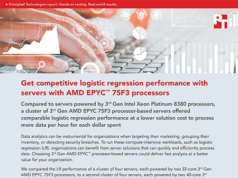 Principled Technologies Testing Found AMD EPYC 75F3 Processor-Powered Servers Offered Logistic Regression Performance Comparable to More Expensive Servers